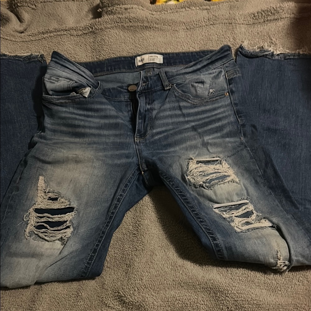 BKE Payton Mid-Rise Bootcut Jeans - Blue